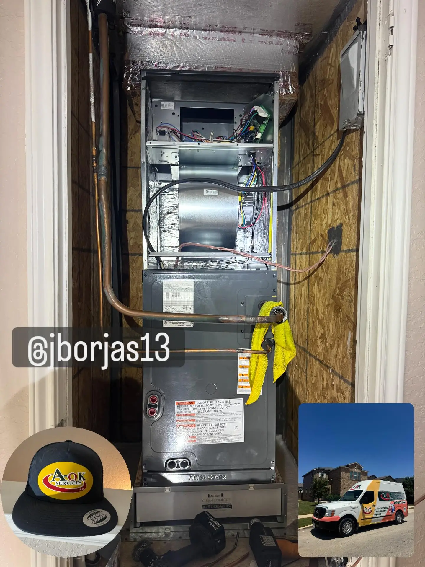 New furnace installation by licensed heating contractor in San Antonio