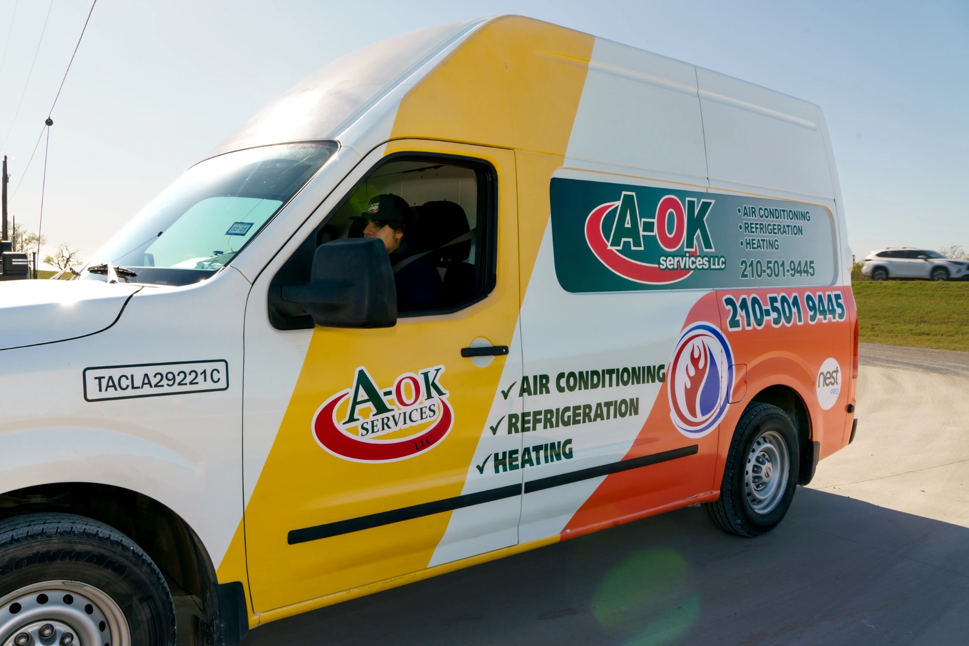 A-OK Services vehicle in Elmendorf